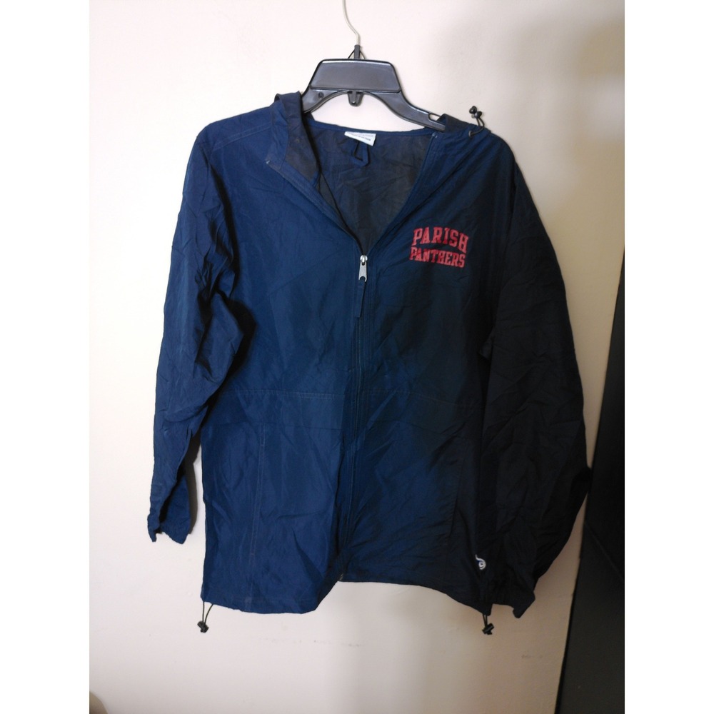 Champion Windbreaker Unisex Small Navy Parish Panthers Hooded Full Zip Jacket
